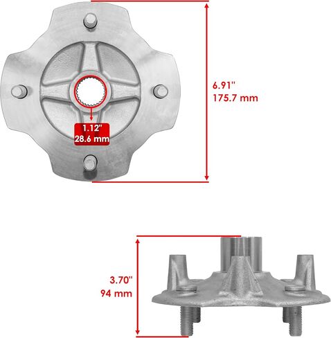 Caltric 42615-HL4-F00 Front or Rear Wheel Hub Compatible with Honda Pioneer 1000 SXS100M3 2017 2018 2019 2020 2021 in Saudi Arabia