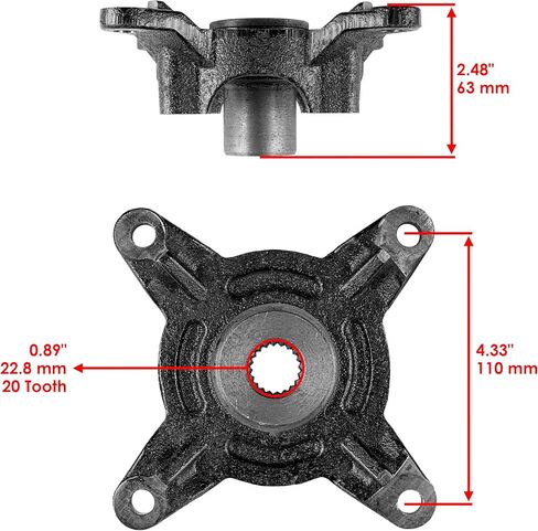 Caltric Front Left Or Right Wheel Hub Compatible with Polaris 5135207 5131935 5135207-067 in Saudi Arabia