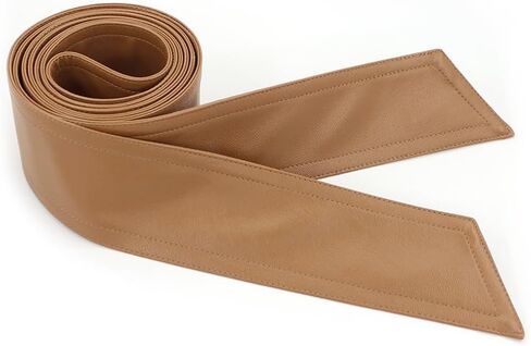 Women Soft Leather Sash Belt Down Coat Tie Waistband Leather Jacket Coat Belts in Kuwait