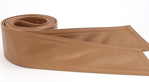Women Soft Leather Sash Belt Down Coat Tie Waistband Leather Jacket Coat Belts in Kuwait