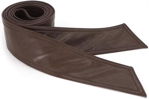 Women Soft Leather Sash Belt Down Coat Tie Waistband Leather Jacket Coat Belts in Kuwait