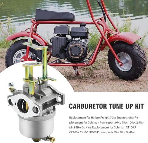 طقم ضبط المكربن ​​عالي الأداء بديل لكولمان CT100U CC100X SK100 98cc لاستبدال Predator 79cc 3HP محرك الغاز Powermate Mini Bike 152F 154F 156F (أسود) in Kuwait