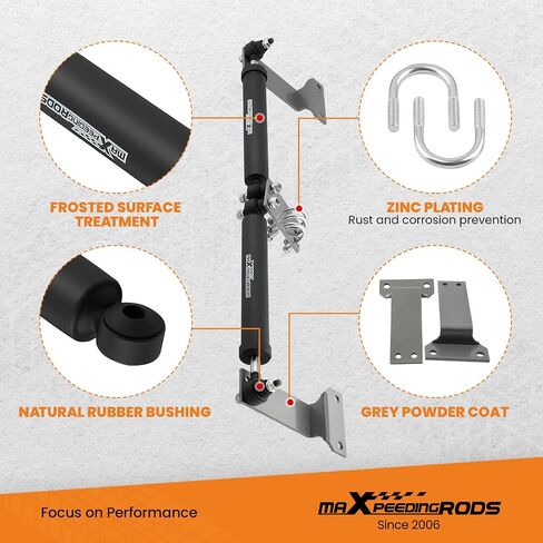 maXpeedingrods Fit 2-8" مثبت التوجيه المزدوج للرفع لسيارة Ford F250 F350 Super Duty 4WD 1999-2004، Excursion 4WD 2000-2005، مجموعة استبدال مخمد التوجيه التعليق in Saudi Arabia