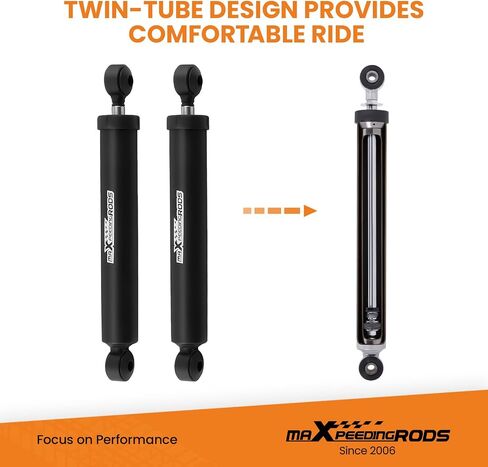 maXpeedingrods Fit 2-8" مثبت التوجيه المزدوج للرفع لسيارة Ford F250 F350 Super Duty 4WD 1999-2004، Excursion 4WD 2000-2005، مجموعة استبدال مخمد التوجيه التعليق in Saudi Arabia