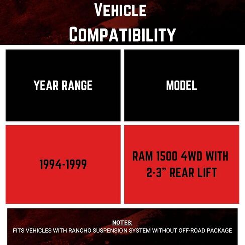 Single RS5000 Series Steering Stabilizer fits 1994 1999 Ram 1500 4WD with Original Equipment Manufacturer Steering Damper Mounts | Improves Performance | Includes TrendsAuto Decal in Saudi Arabia