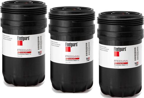 FF63054NN Fleetguard Fuel Filter (Pack of 3), Replaces FF63009 in Saudi Arabia