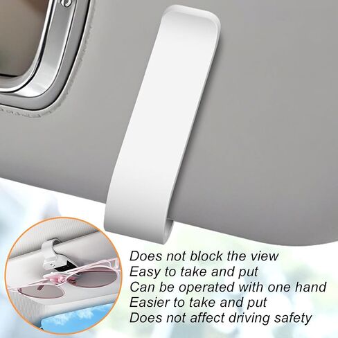 Car Visor Sunglasses Holder, Cute Bow Vehicle Sun Visor Eyeglasses & Ticket Card Hanger Clip, Convenient Auto Sunglasses Organizer for Women Girls, Universal for Truck SUV Sedan (Pink) in Saudi Arabia