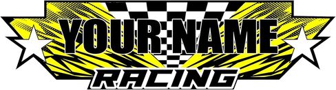 Custom Team Name Race Decal, Personalized Custom Racing Sticker Banner with Your Team Name Text, Multiple Color & Sizes in Saudi Arabia