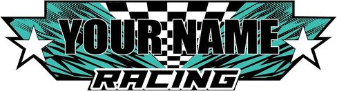 Custom Team Name Race Decal, Personalized Custom Racing Sticker Banner with Your Team Name Text, Multiple Color & Sizes in Saudi Arabia
