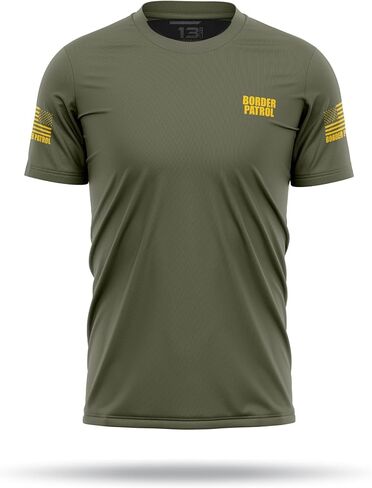 Border Patrol Utility Shirts for Men - USA Patriotic Lightweight Tee - Micro Polyester, Moisture-Wicking Quick-Dry. in Saudi Arabia