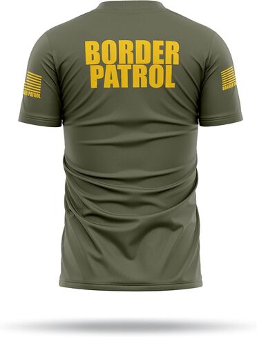 Border Patrol Utility Shirts for Men - USA Patriotic Lightweight Tee - Micro Polyester, Moisture-Wicking Quick-Dry. in Saudi Arabia