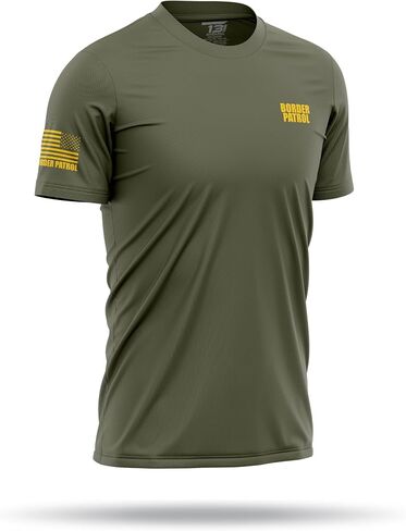 Border Patrol Utility Shirts for Men - USA Patriotic Lightweight Tee - Micro Polyester, Moisture-Wicking Quick-Dry. in Saudi Arabia