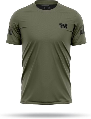 Border Patrol Utility Shirts for Men - USA Patriotic Lightweight Tee - Micro Polyester, Moisture-Wicking Quick-Dry. in Saudi Arabia