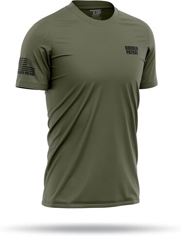 Border Patrol Utility Shirts for Men - USA Patriotic Lightweight Tee - Micro Polyester, Moisture-Wicking Quick-Dry. in Saudi Arabia