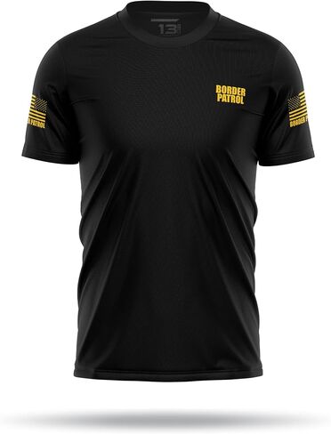Border Patrol Utility Shirts for Men - USA Patriotic Lightweight Tee - Micro Polyester, Moisture-Wicking Quick-Dry. in Saudi Arabia