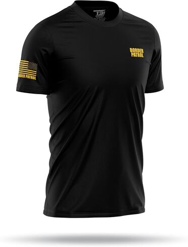 Border Patrol Utility Shirts for Men - USA Patriotic Lightweight Tee - Micro Polyester, Moisture-Wicking Quick-Dry. in Saudi Arabia