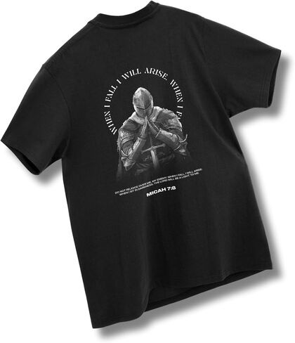 SAVD Christian Oversized T-Shirt for Men – Faith-Based Tee, 100% Cotton, Bible Verse Back Graphic, Bold Christian Design in Saudi Arabia