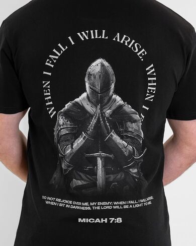 SAVD Christian Oversized T-Shirt for Men – Faith-Based Tee, 100% Cotton, Bible Verse Back Graphic, Bold Christian Design in Saudi Arabia