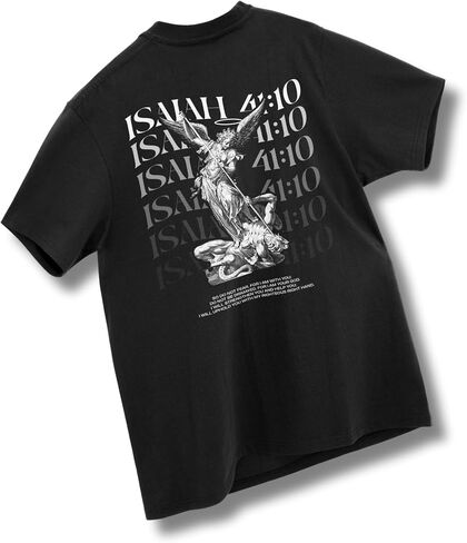 SAVD Christian Oversized T-Shirt for Men – Faith-Based Tee, 100% Cotton, Bible Verse Back Graphic, Bold Christian Design in Saudi Arabia