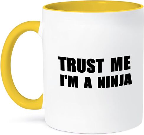 3dRose Trust Me I'm A Ninja-Fun, Funny, Humorous, Joke, Gag Text Gift Mug, 11 oz, Black in Kuwait
