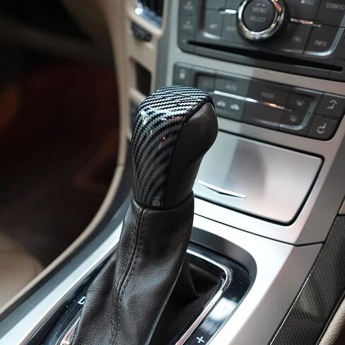 CTH for Cadillac CTS 2008-2013 Center Gear Shift Knob Decorative Cover Trim Car Accessories 1pc (Carbon Fiber Black) in Saudi Arabia