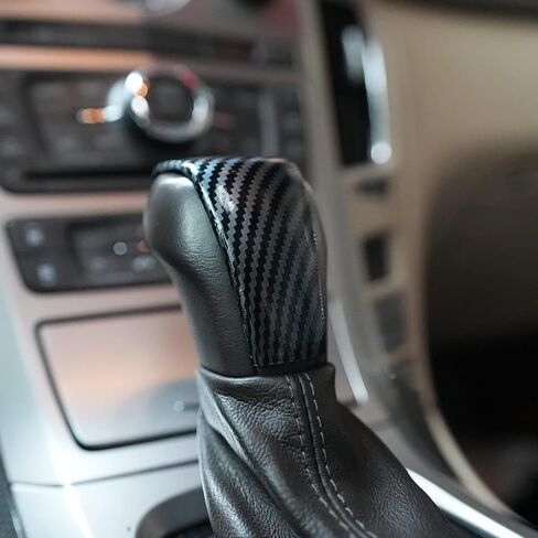 CTH for Cadillac CTS 2008-2013 Center Gear Shift Knob Decorative Cover Trim Car Accessories 1pc (Carbon Fiber Black) in Saudi Arabia