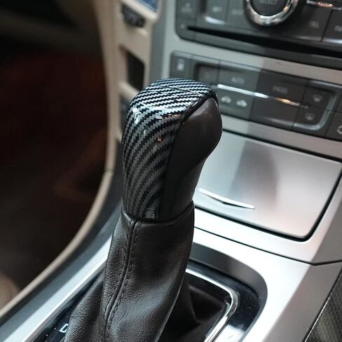 CTH for Cadillac CTS 2008-2013 Center Gear Shift Knob Decorative Cover Trim Car Accessories 1pc (Carbon Fiber Black) in Saudi Arabia