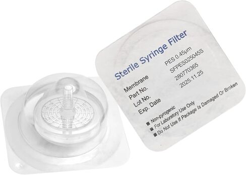 Sterile Syringe Filter, Sterile Individually Packed, PES Membrane 0.22um Pore Size, 13mm Membrane Diameter, Sterile Syringe Filter with Hydrophilic PES Membrane 10 Pcs by Biomed Scientific in Saudi Arabia
