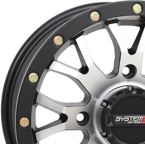 System 3 ST-3 14x7 ATV/UTV Wheel - Matte Black (4/110) 5+2 [14S3-1110] in Saudi Arabia