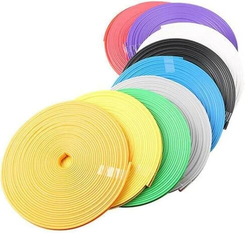 Car Rim Protect Strip Wheel Edge Protector Car Wheel Sticker Styling(8m-red) in Saudi Arabia