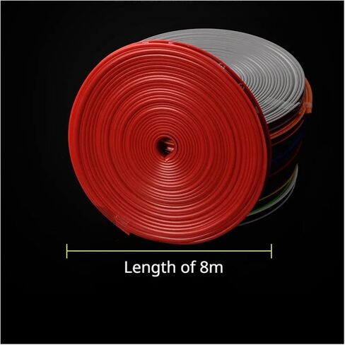 Car Rim Protect Strip Wheel Edge Protector Car Wheel Sticker Styling(8m-red) in Saudi Arabia
