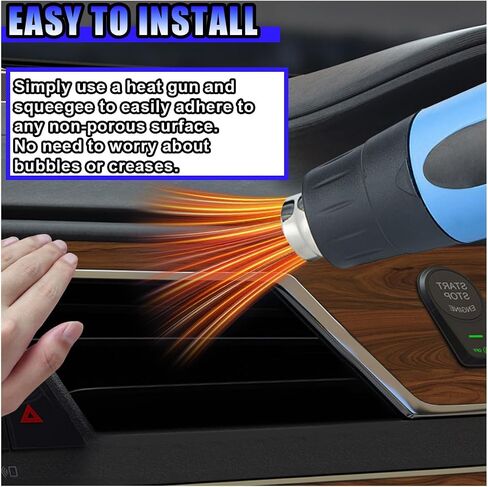 High Glossy Wood Grain Wrap Sticker Decal for Car, Vinyl Waterproof Automotive Interior Decorative Sticker, Self Adhesive Stretchable Vehicle DIY Film Wrap Accessories (9455) in Saudi Arabia