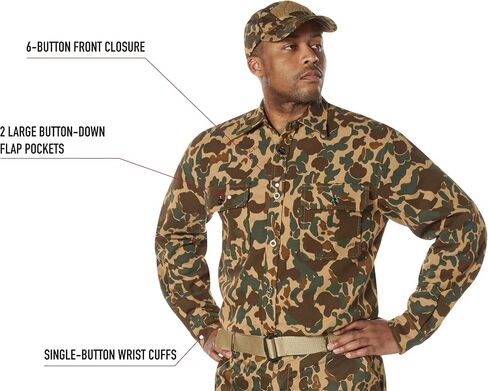 قميص Rothco X Bear Archery Fred Bear Camo Flannel - سترة صيد مريحة ودافئة للاستخدام في الهواء الطلق in Saudi Arabia