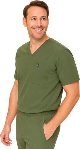 M&M SCRUBS Men's Jogger Scrub Set – Luxe Stretch Medical Uniform, V-Neck Scrubs Top & Jogger Pants in Saudi Arabia