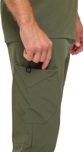 M&M SCRUBS Men's Jogger Scrub Set – Luxe Stretch Medical Uniform, V-Neck Scrubs Top & Jogger Pants in Saudi Arabia