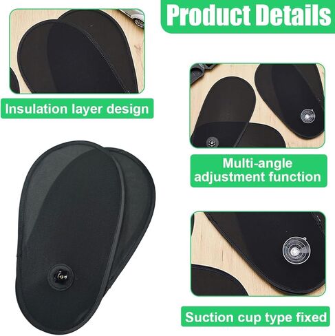 Car Side Window Sunshade, Rotatable Sun Blocker with Suction Cup, Adjustable Car Side Window Sun Visor for Baby, for Cars, SUV, Truck (1PC) in Saudi Arabia