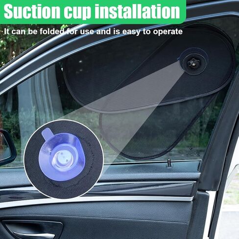 Car Side Window Sunshade, Rotatable Sun Blocker with Suction Cup, Adjustable Car Side Window Sun Visor for Baby, for Cars, SUV, Truck (1PC) in Saudi Arabia