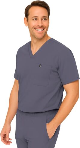 M&M SCRUBS Men's Jogger Scrub Set – Luxe Stretch Medical Uniform, V-Neck Scrubs Top & Jogger Pants in Saudi Arabia