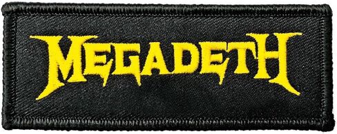 Megadeth Men's Logo Embroidered Patch Black in Saudi Arabia