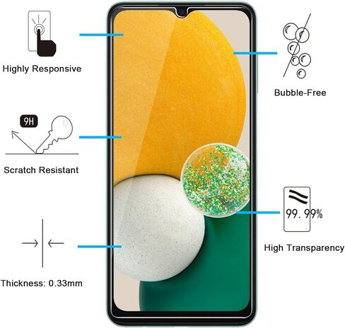 NEW'C [3 Pack Designed for Samsung Galaxy A23 4G, Samsung Galaxy A23 5G Screen Protector Tempered Glass, Case Friendly Anti Scratch Bubble Free Ultra Resistant in Saudi Arabia