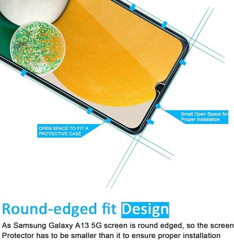 NEW'C [3 Pack Designed for Samsung Galaxy A23 4G, Samsung Galaxy A23 5G Screen Protector Tempered Glass, Case Friendly Anti Scratch Bubble Free Ultra Resistant in Saudi Arabia