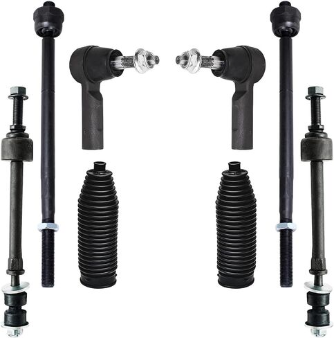 Detroit Axle - Front 8pc Suspension Kit for 2013-2018 Ram 1500 5-Lug, 4 Tie Rod Ends 2 Sway Bar End Links 2 Boots & Bellows 2014 2015 2016 2017 Replacement in Saudi Arabia