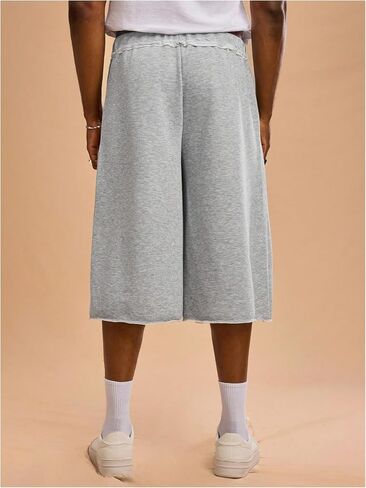 Verdusa Men's Hip Hop Wide Leg Baggy Shorts High Rise Casual Shorts with Pockets in Saudi Arabia