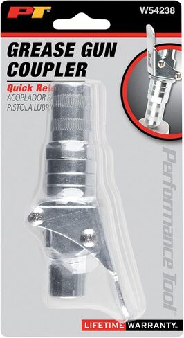 Performance Tool W54238 Heavy Duty Grease Coupler for Grease Guns, 12,000 PSI, Zinc Coated Alloy Steel, Smooth Retraction Mechanism, 1/8 NPT in Saudi Arabia