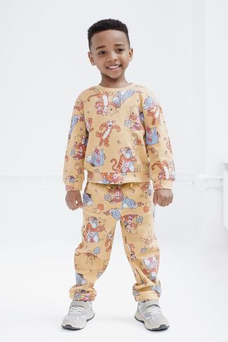 Disney Winnie the Pooh Waffle Knit T-Shirt and Pants Outfit Set Newborn to Little Kid Sizes (Newborn - 5) in Saudi Arabia