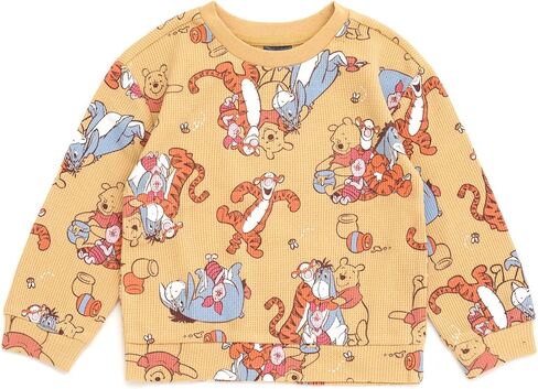 Disney Winnie the Pooh Waffle Knit T-Shirt and Pants Outfit Set Newborn to Little Kid Sizes (Newborn - 5) in Saudi Arabia
