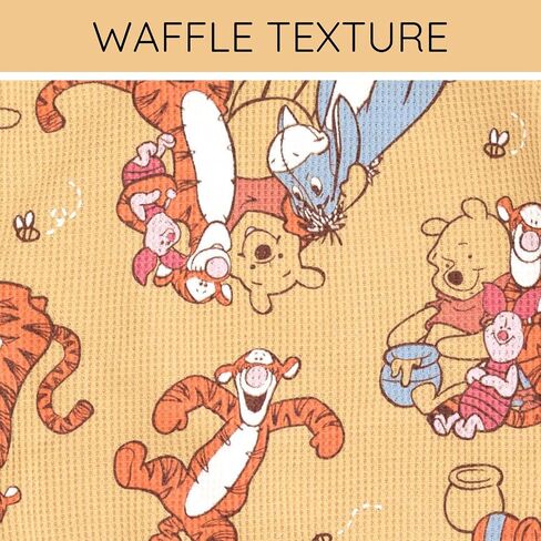 Disney Winnie the Pooh Waffle Knit T-Shirt and Pants Outfit Set Newborn to Little Kid Sizes (Newborn - 5) in Saudi Arabia
