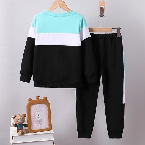 طقم ملابس للأولاد بنطال مموه بطبعة حروف LA بدلة رياضية للخريف للأولاد in Kuwait