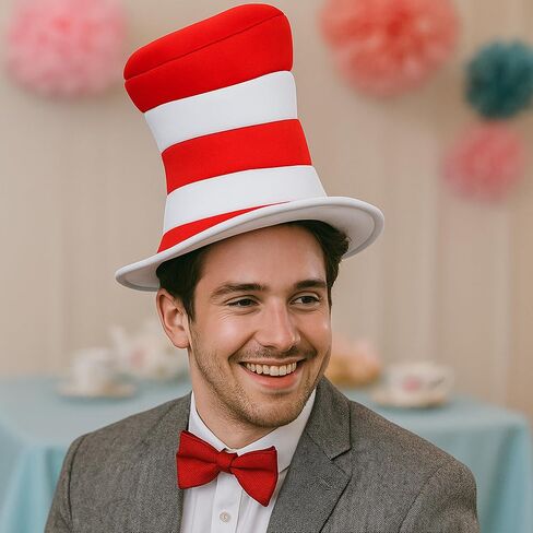 Cat in The Hat Striped Hat Poly Foam Novelty Hat Cosplay in Saudi Arabia