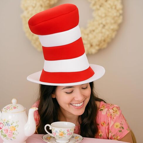 Cat in The Hat Striped Hat Poly Foam Novelty Hat Cosplay in Saudi Arabia